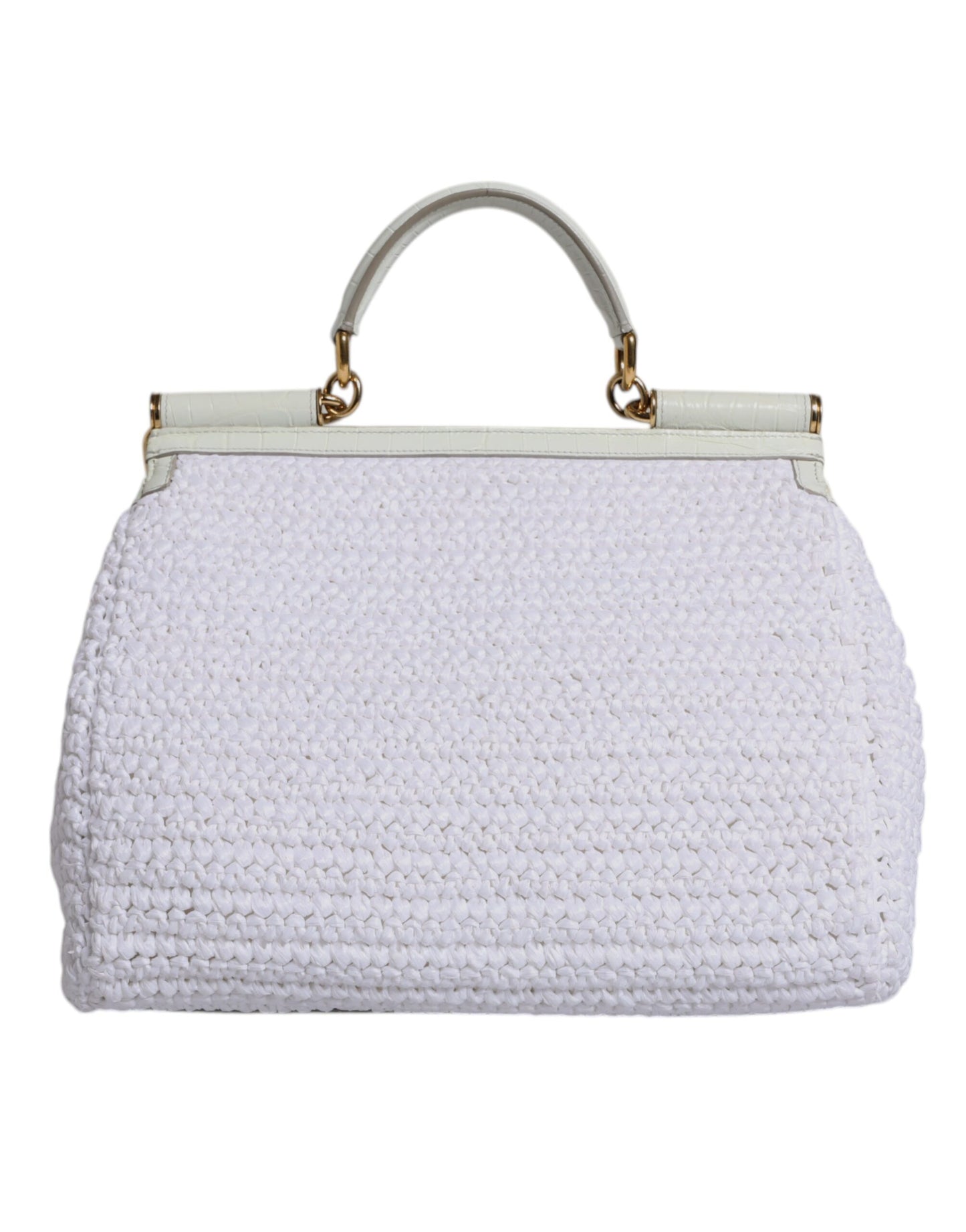 Sac à bandoulière en cuir blanc avec poignée supérieure