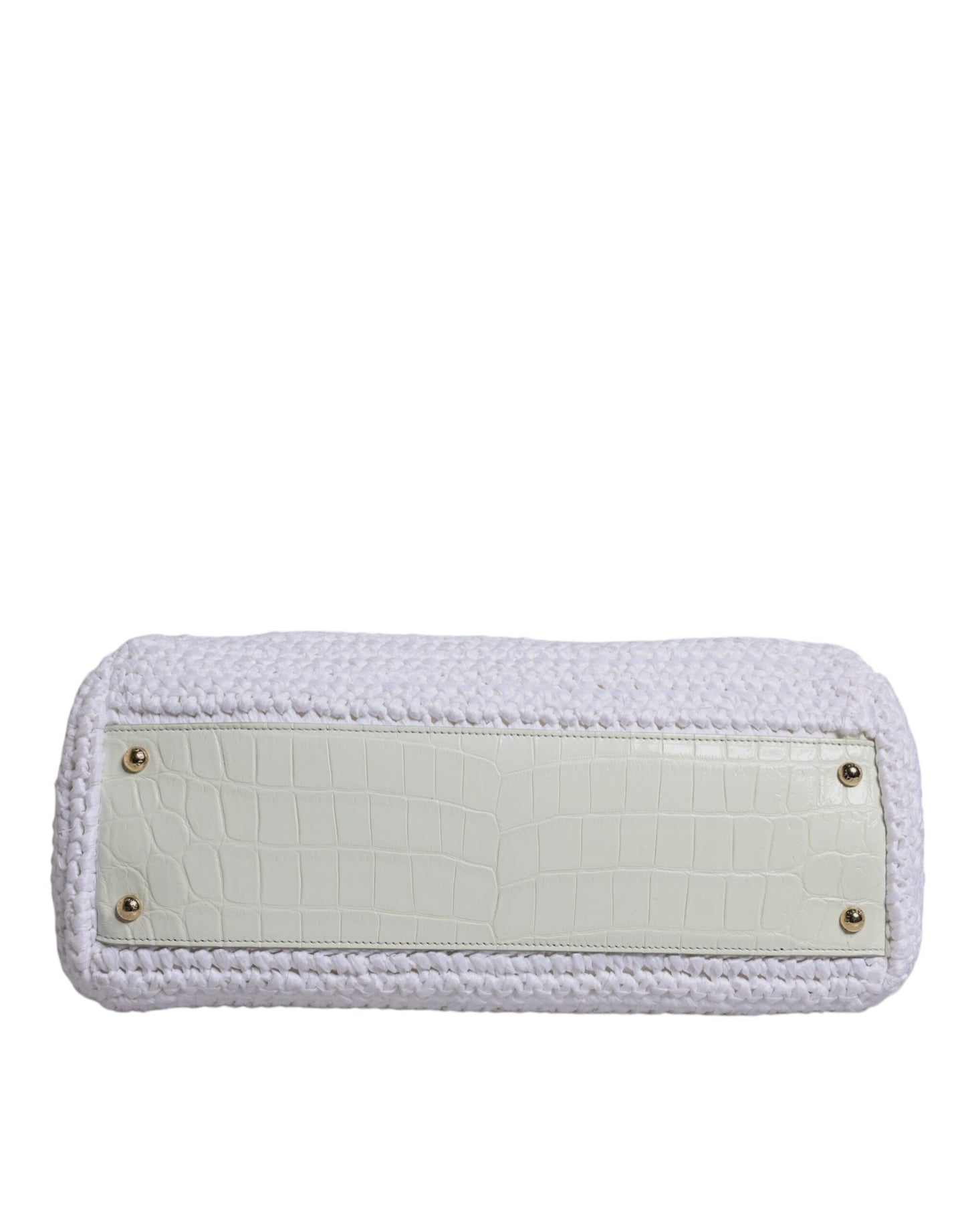 Sac à bandoulière en cuir blanc avec poignée supérieure