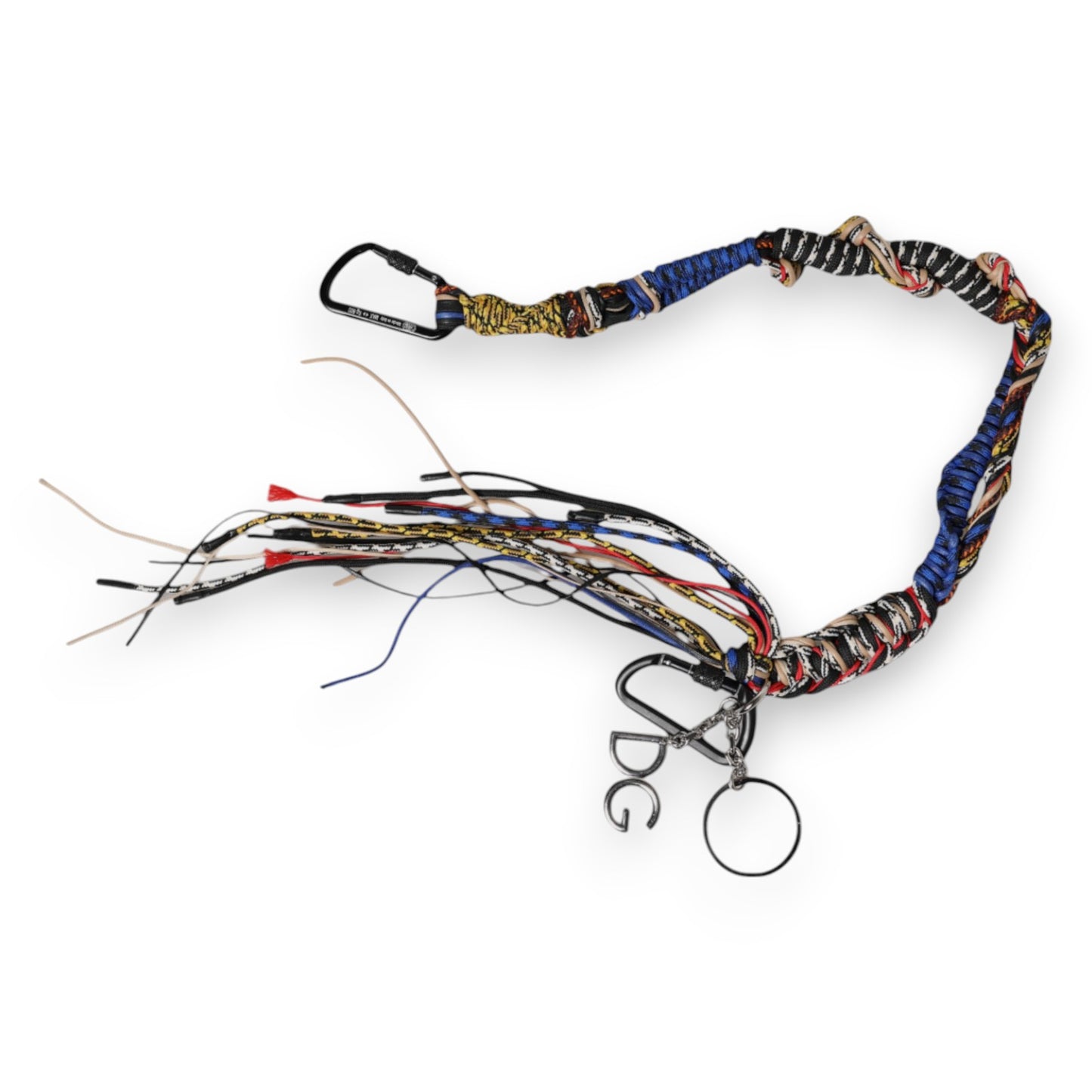 Correa para el hombro para bolso con logotipo de cuerda trenzada multicolor