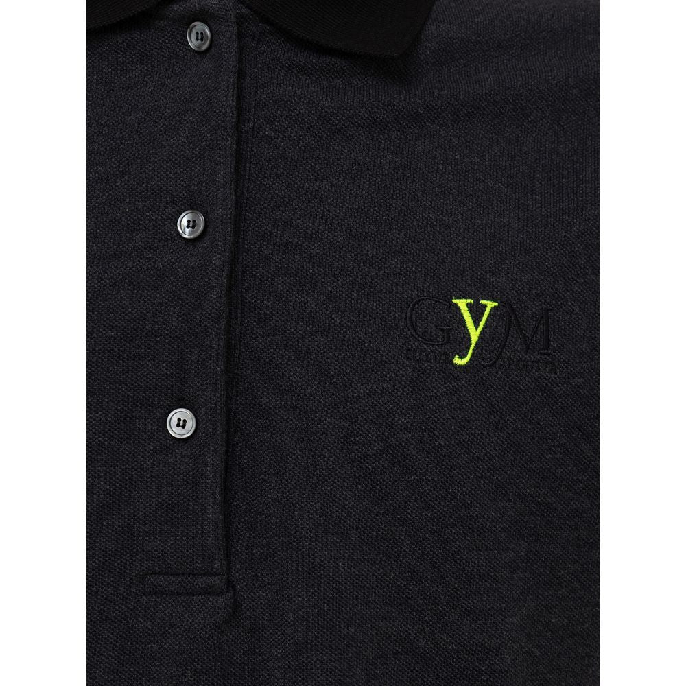 Camisa polo de algodón negra