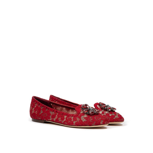 Red Viscose Ballet Flat