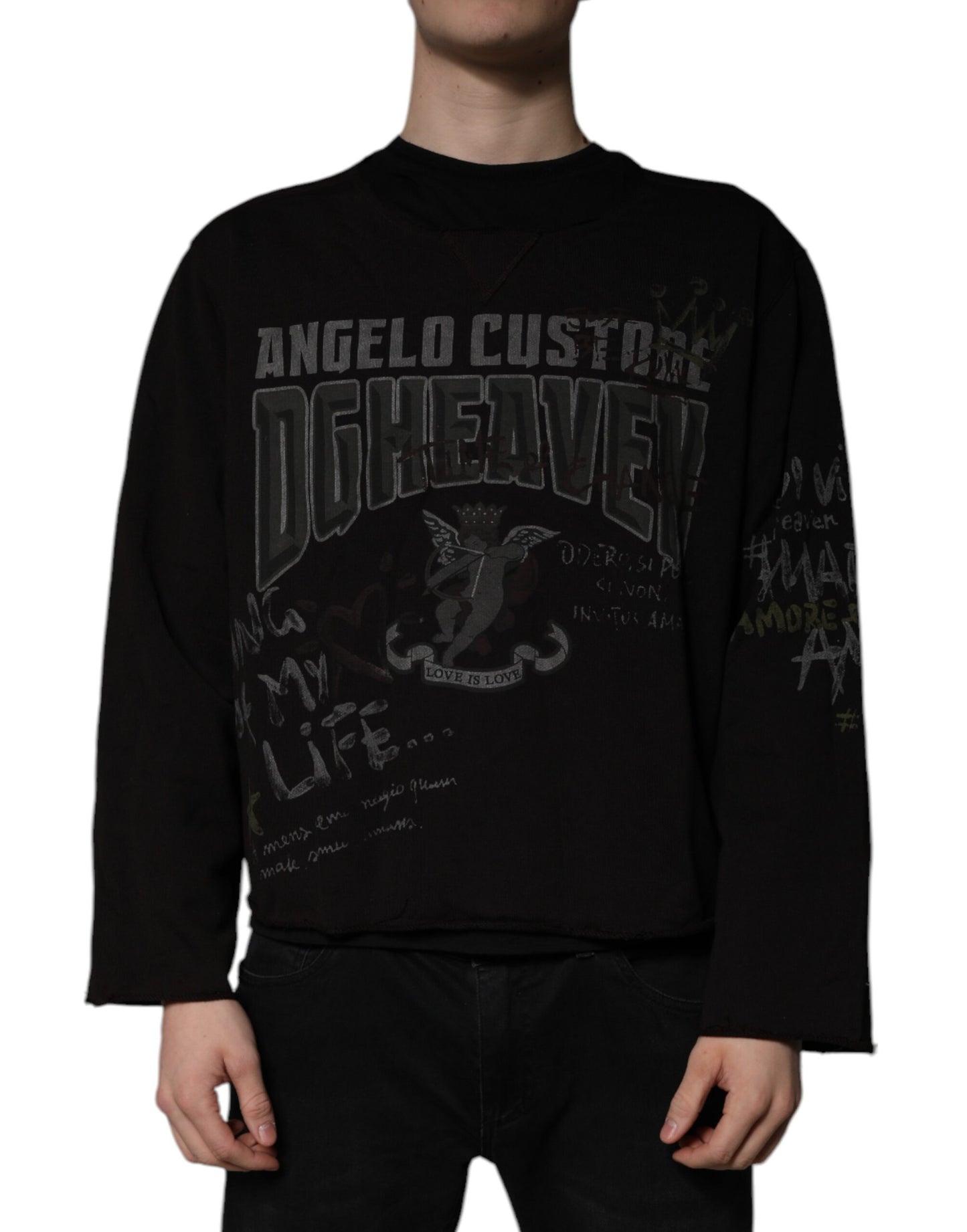 Pull ras du cou noir DG Heaven