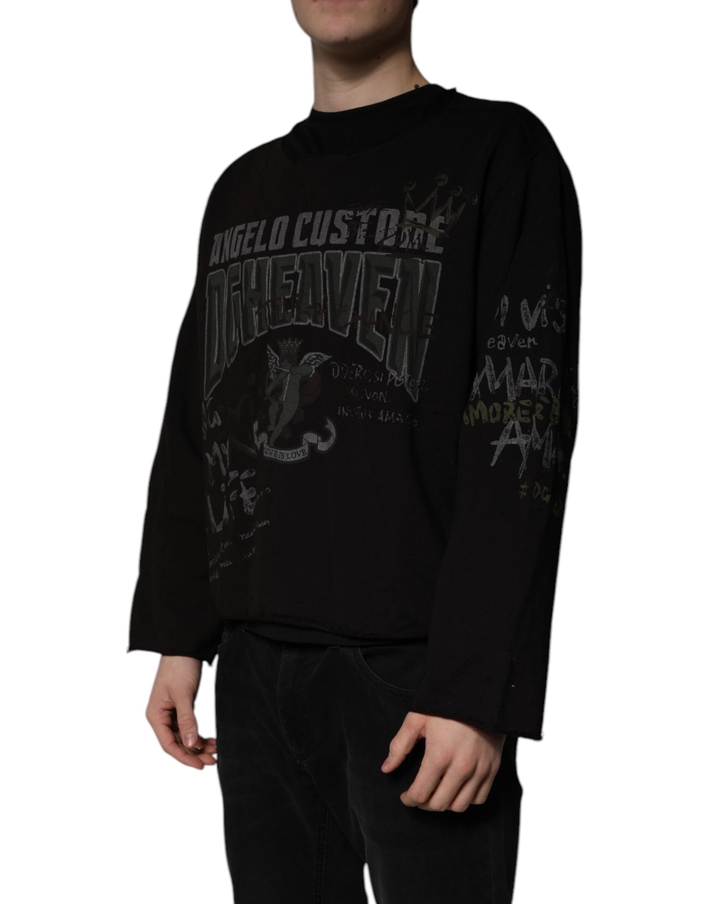 Pull ras du cou noir DG Heaven
