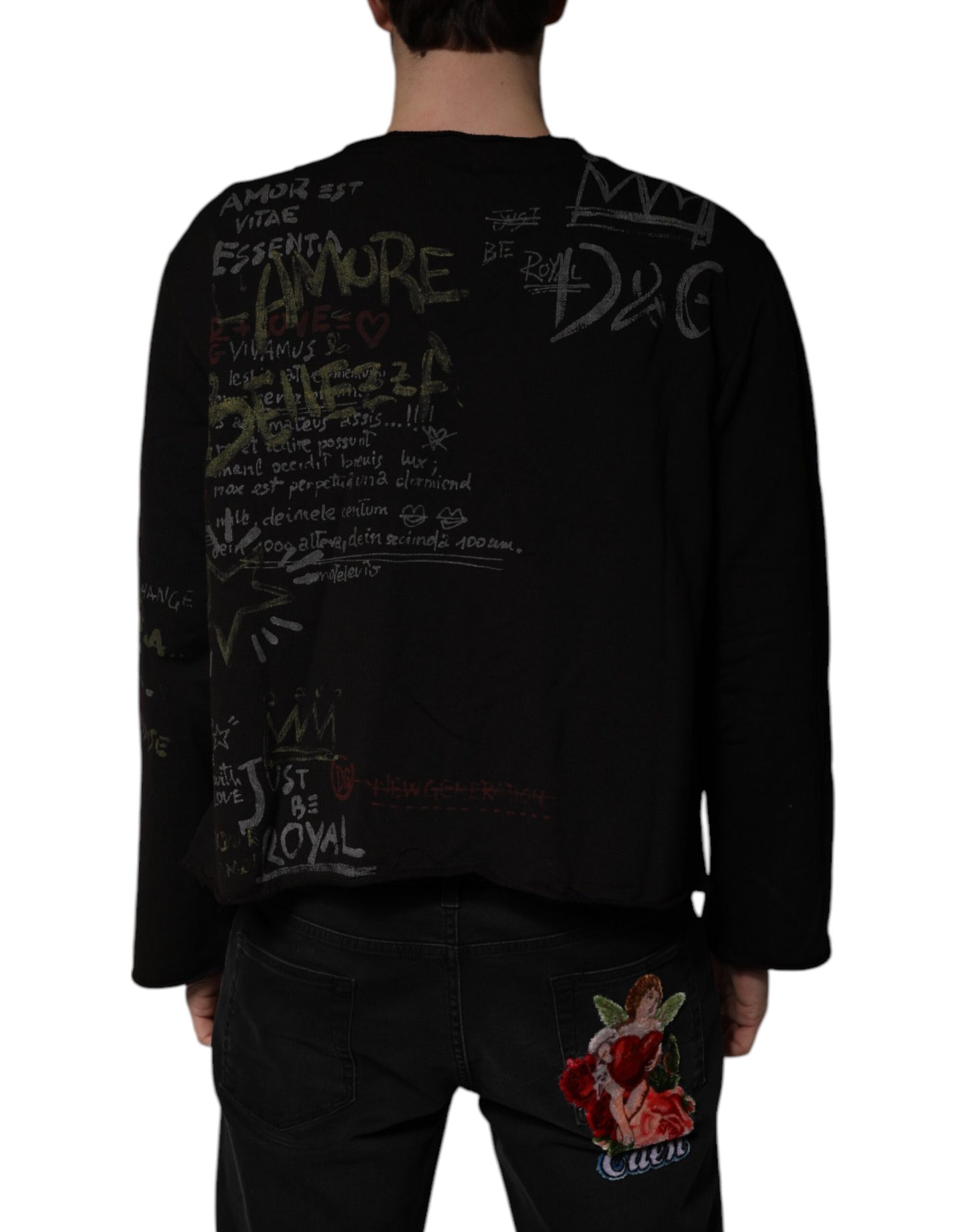 Pull ras du cou noir DG Heaven