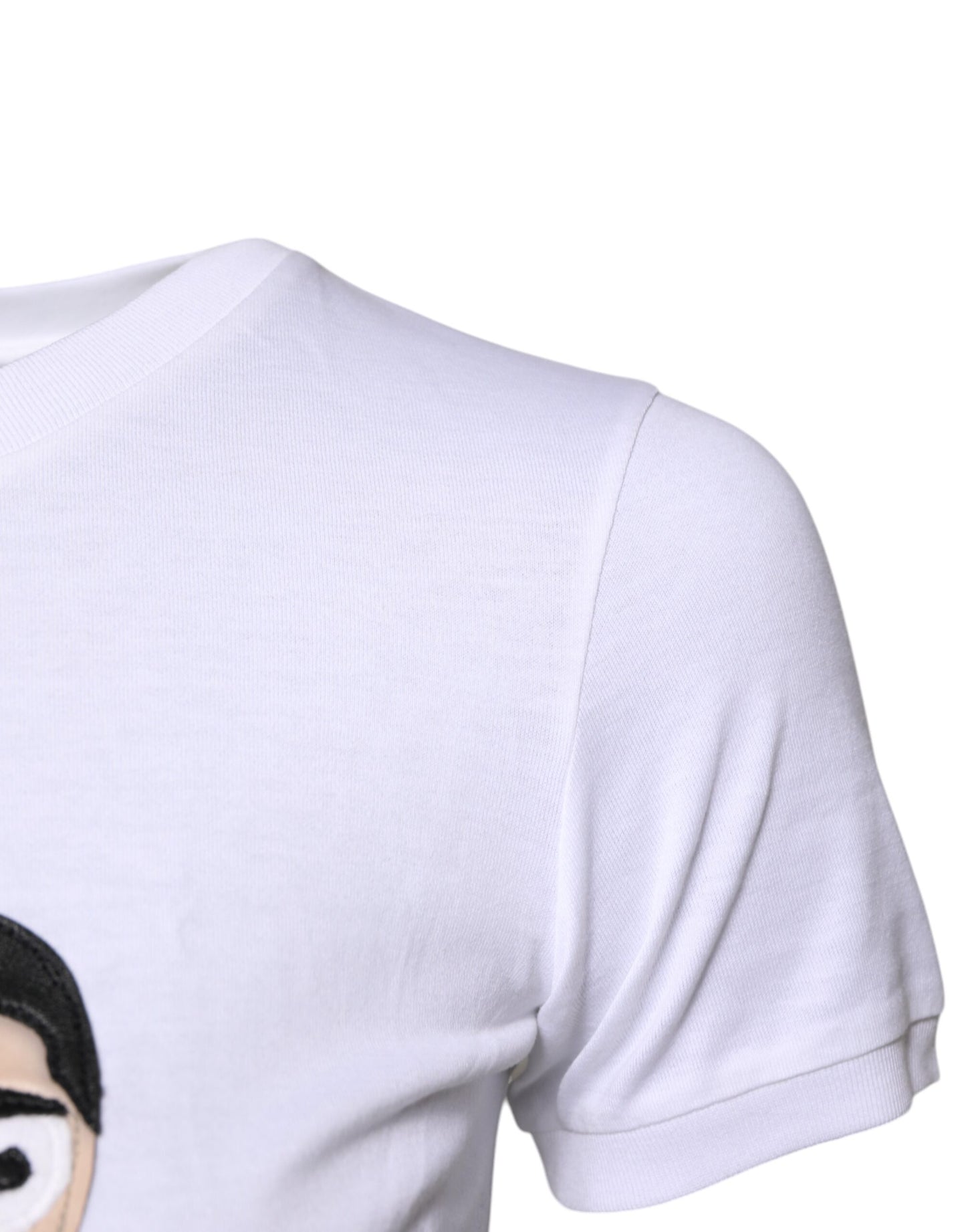 Camiseta blanca de algodón con bordado #DGFAMILY
