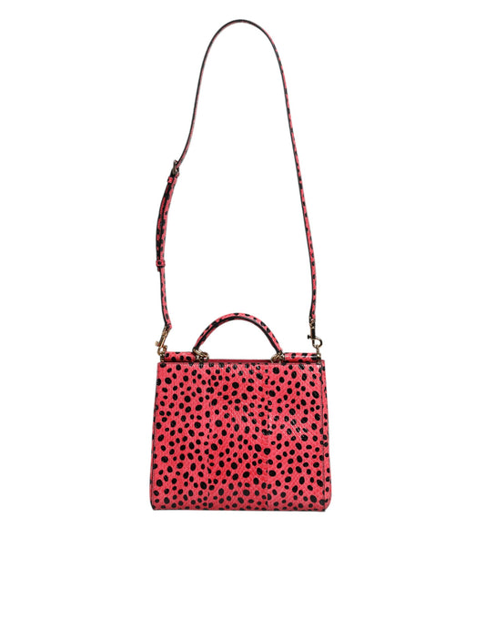 Pink Exotic Leather Top Handle Tote Crossbody Bag