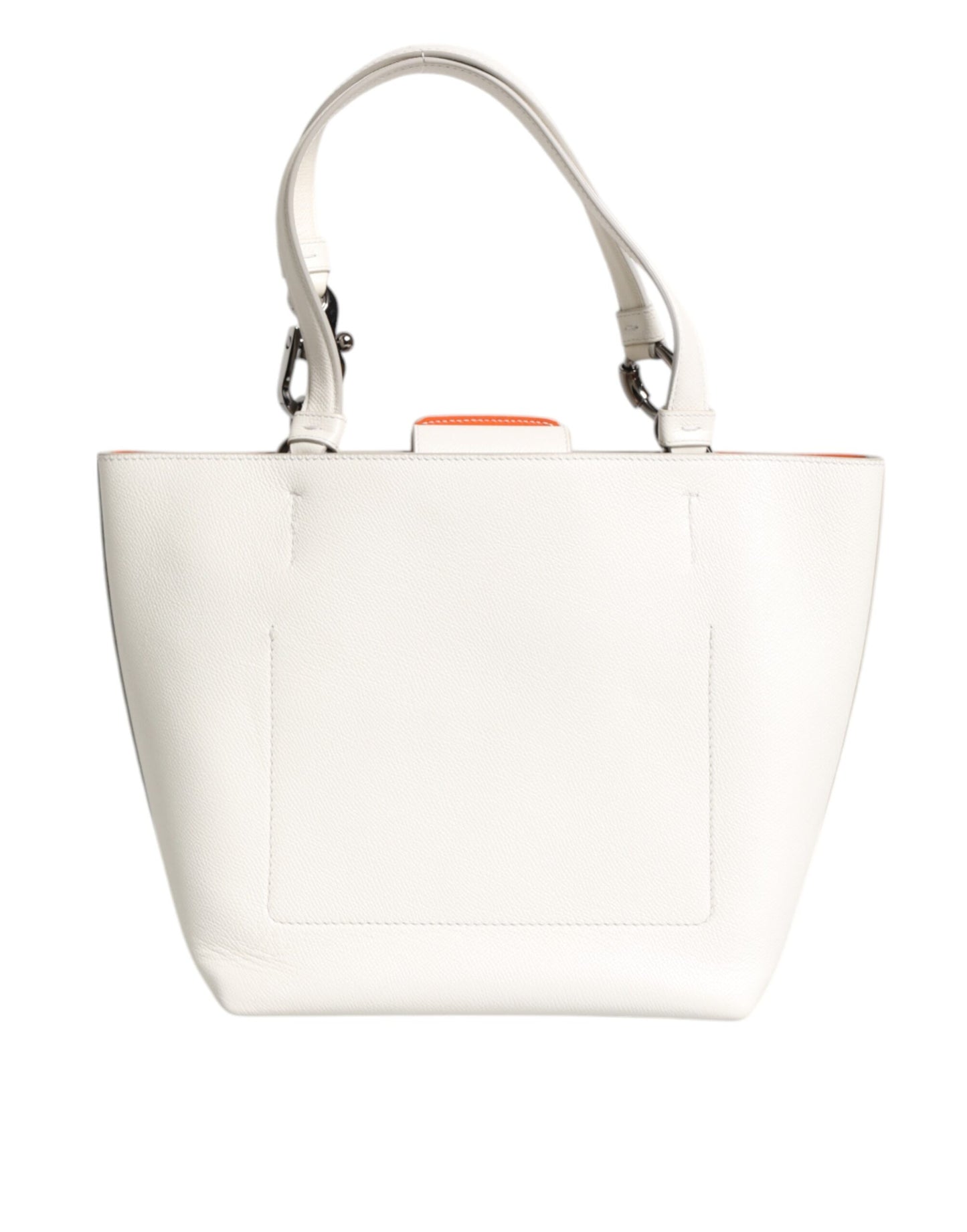 Bolso tote de piel blanca con asa superior #DG BEATRICE