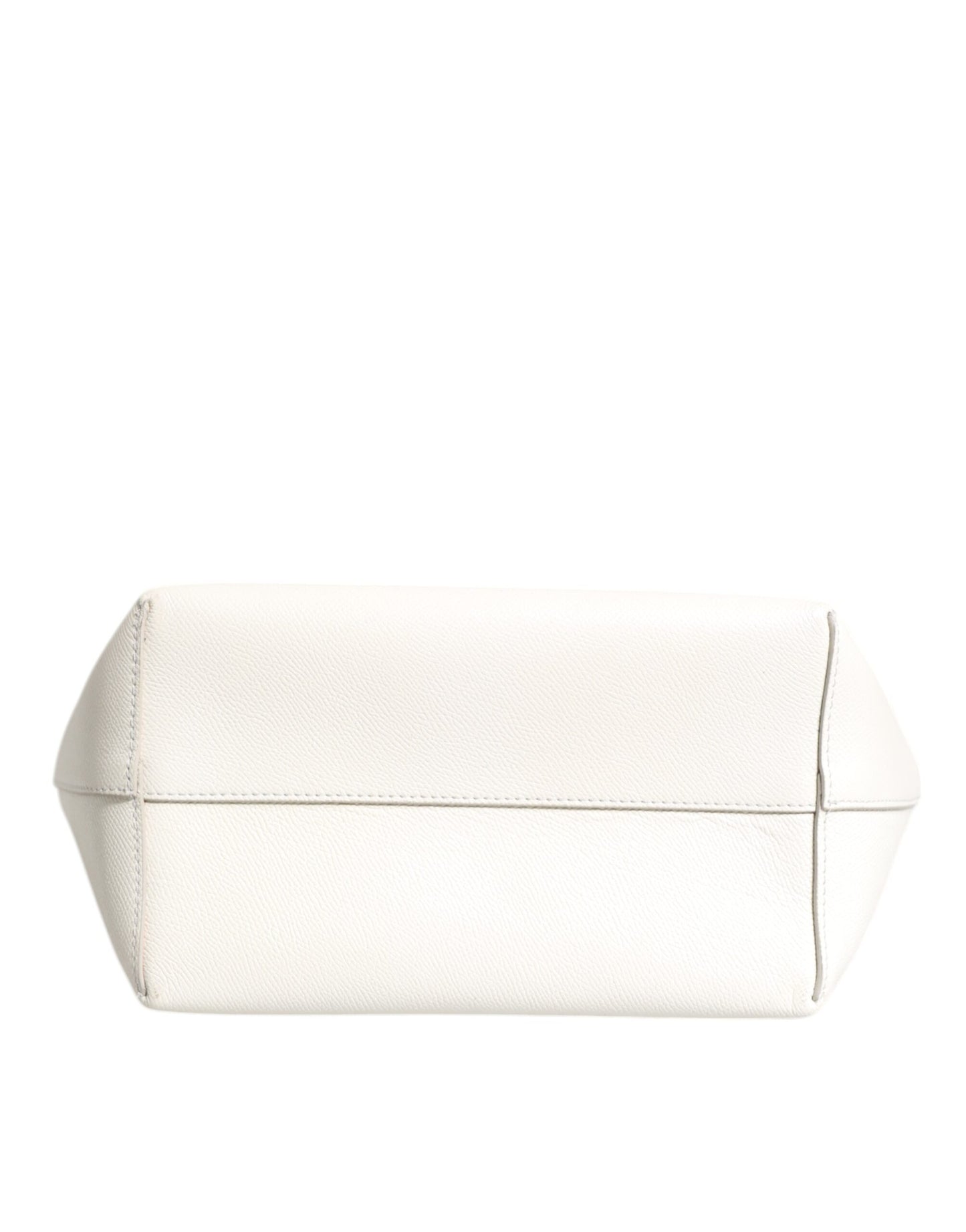 Bolso tote de piel blanca con asa superior #DG BEATRICE