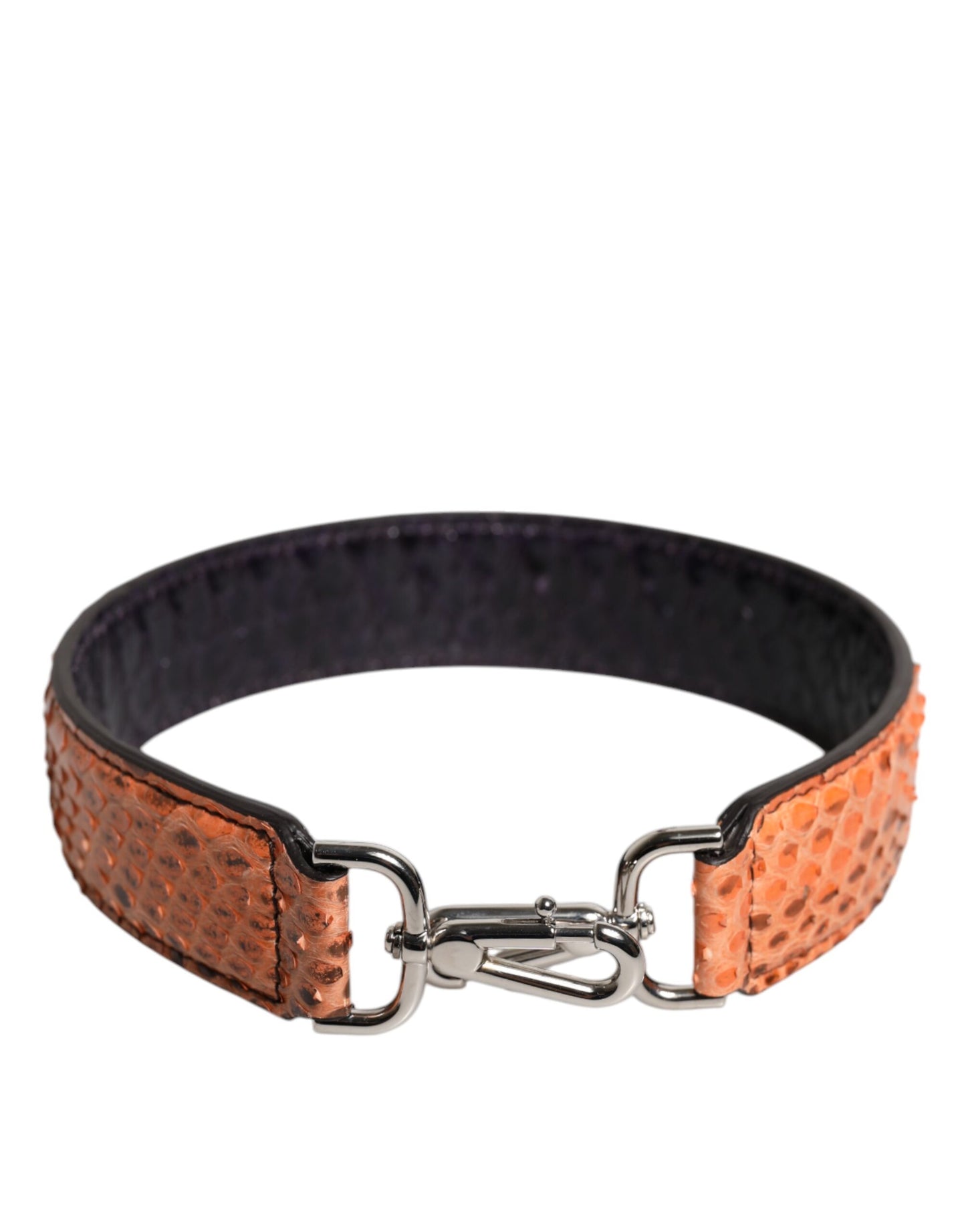 Correa de hombro para bolso de piel exótica negra y beige