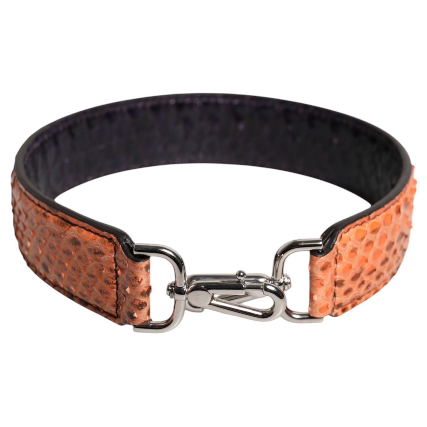 Correa de hombro para bolso de piel exótica negra y beige