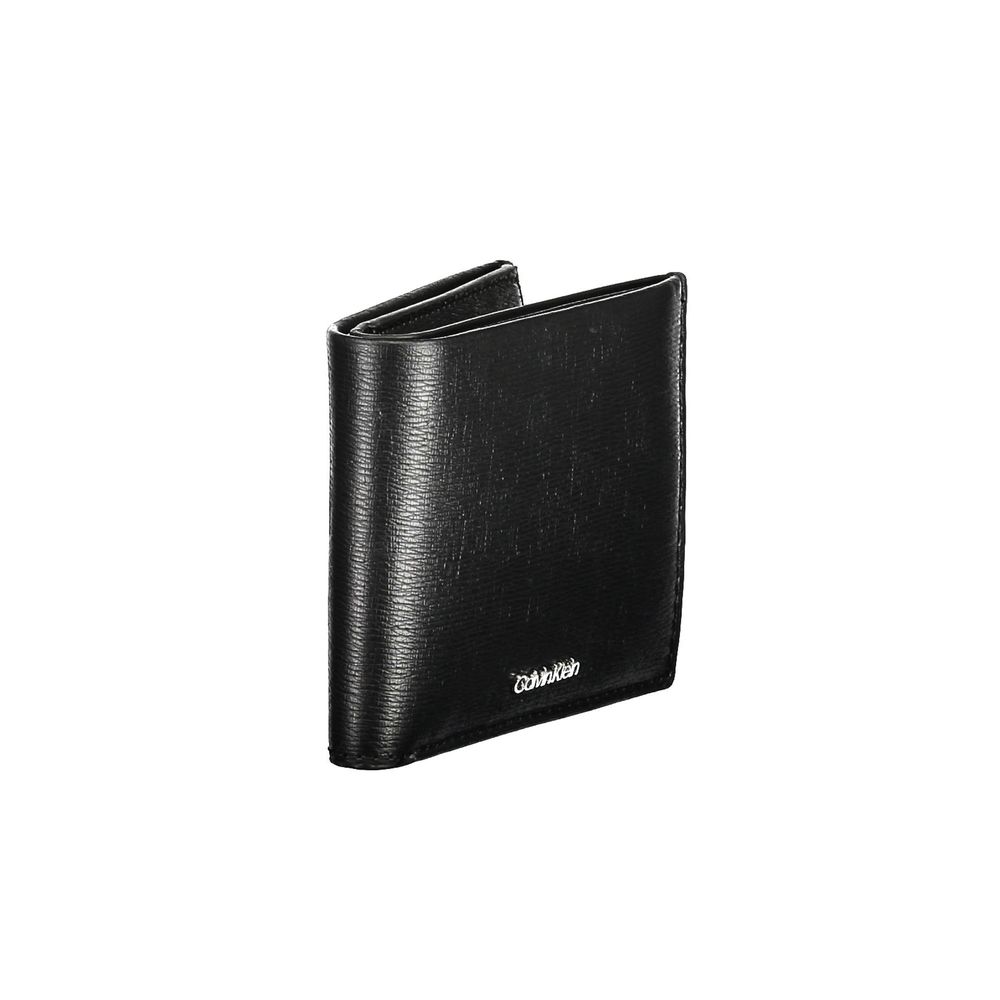 Cartera de poliéster negra para hombre