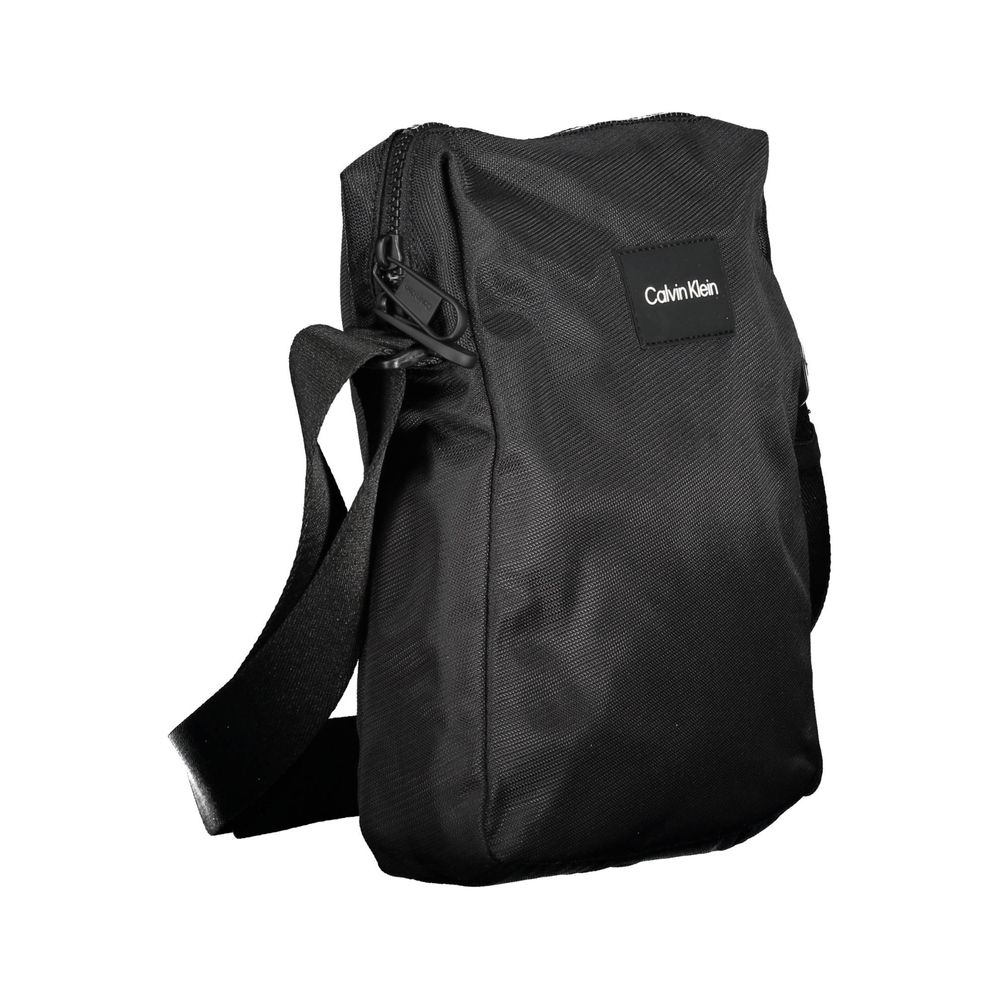 Bolso de hombro de poliéster negro para hombre