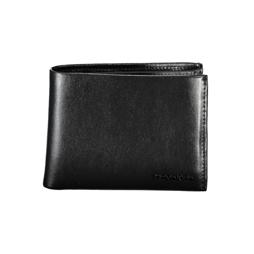 Elegante cartera de cuero con bloqueo RFID y monedero