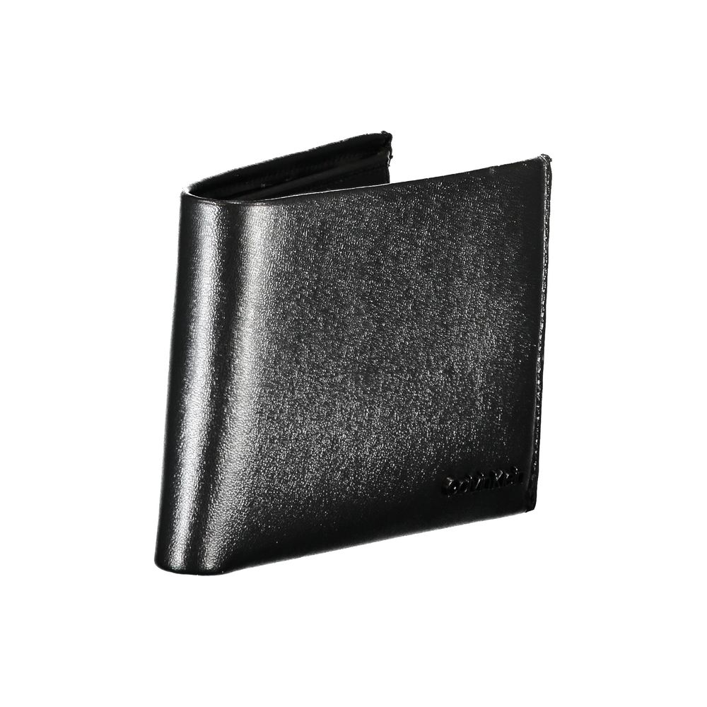 Elegante cartera de cuero con bloqueo RFID y monedero