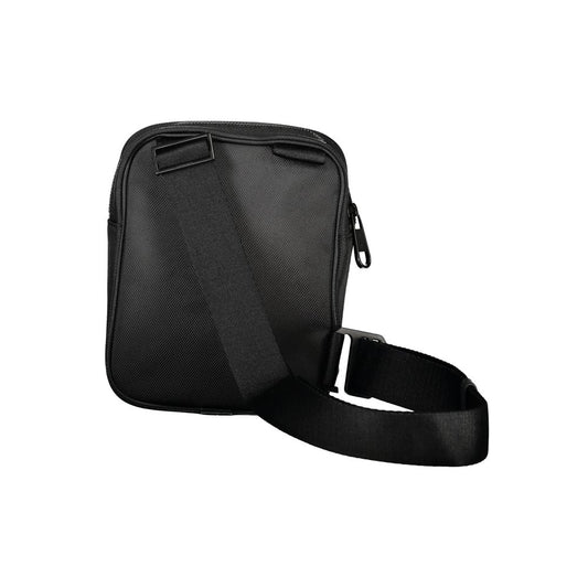 Elegante bolso de hombro negro con detalles en contraste