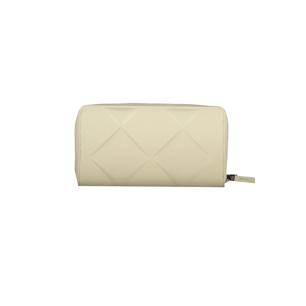 Cartera de poliéster beige