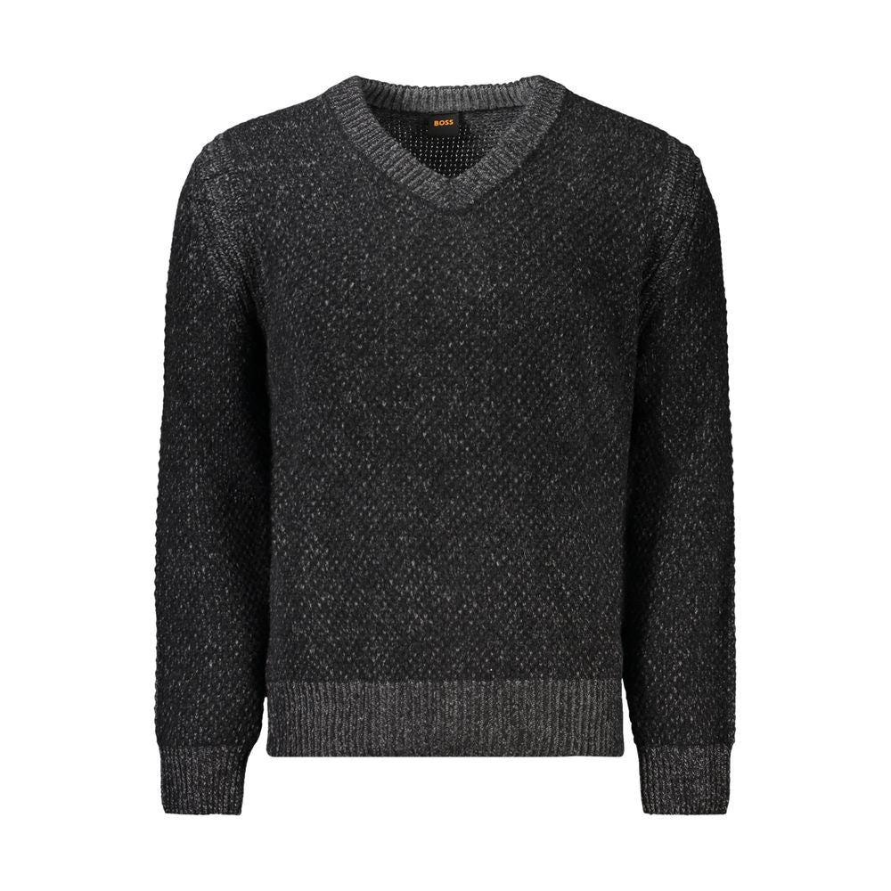 Pull homme en laine noire