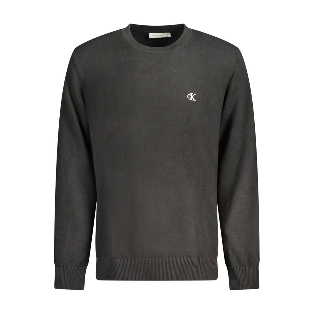 Suéter negro de algodón para hombre