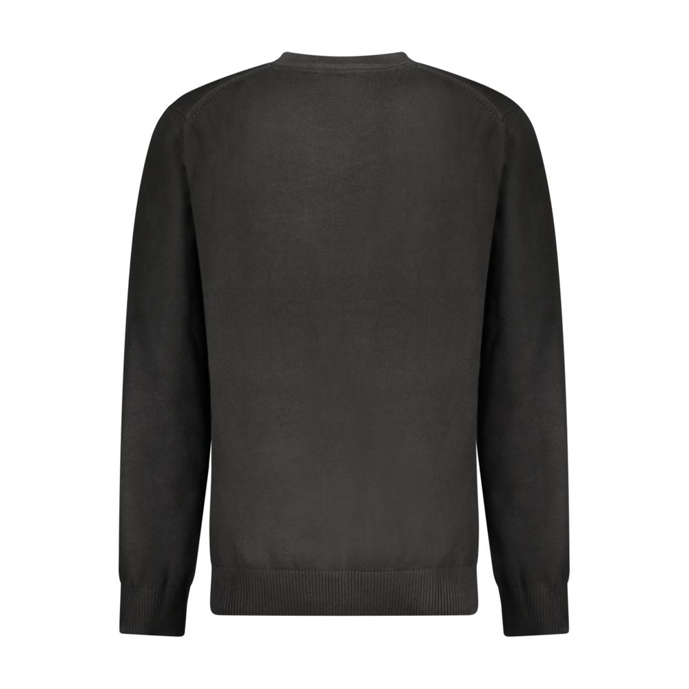Suéter negro de algodón para hombre