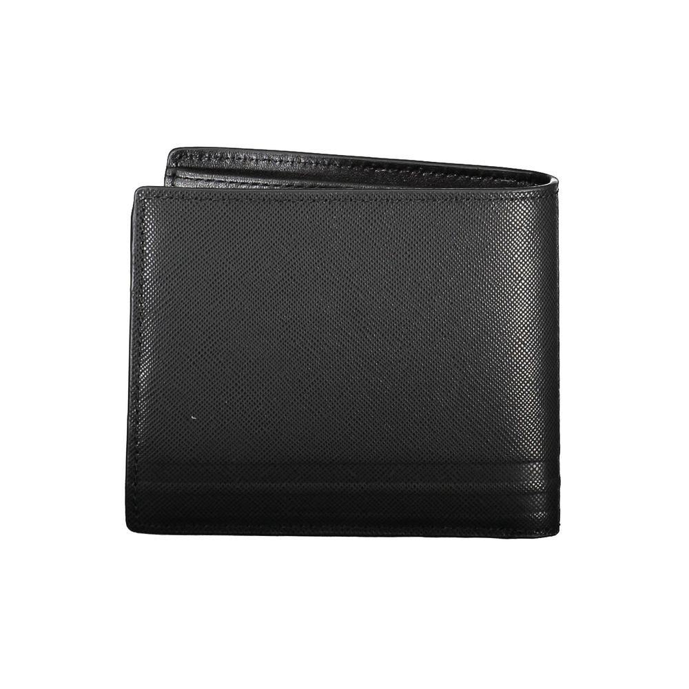 Cartera de cuero negra para hombre