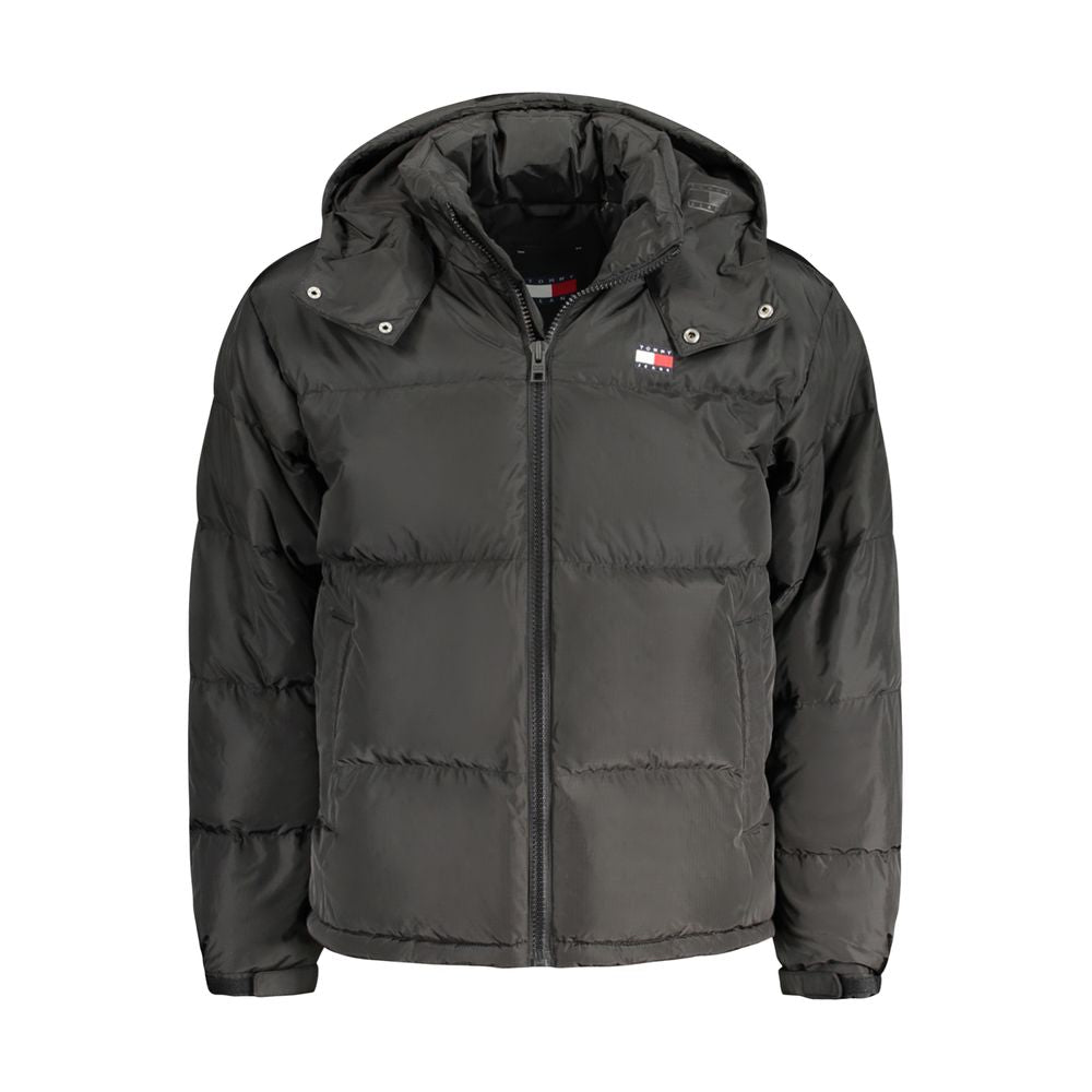 Chaqueta de poliéster negra para hombre