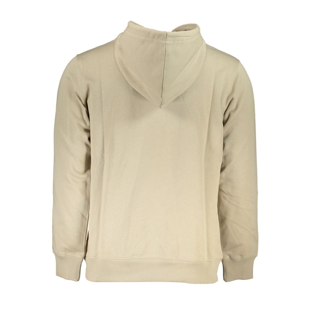 Sweat-shirt à capuche en coton beige