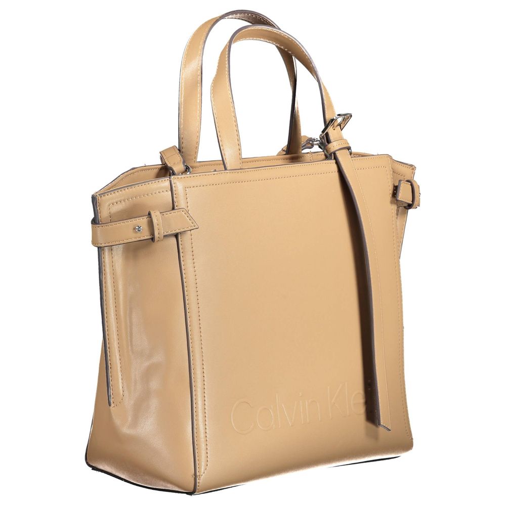 Sac à main femme en polyester marron