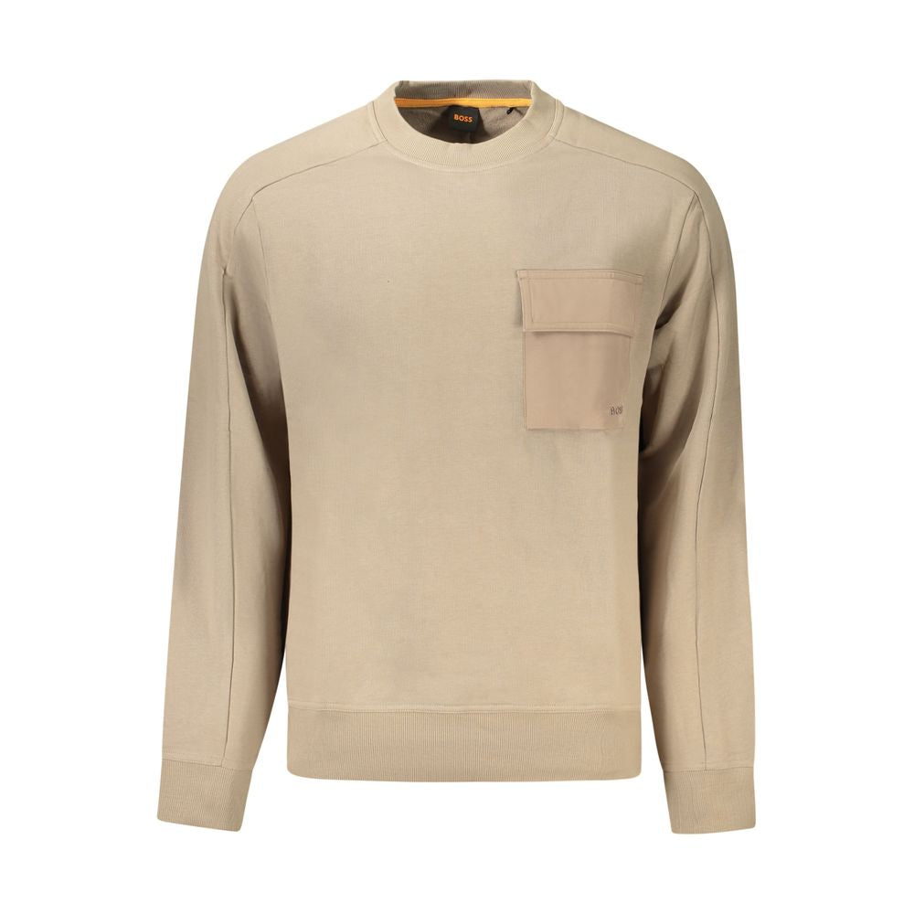 Pull homme en coton beige