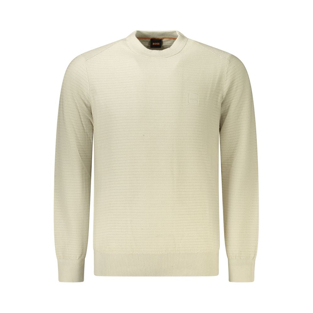 Suéter de algodón beige para hombre