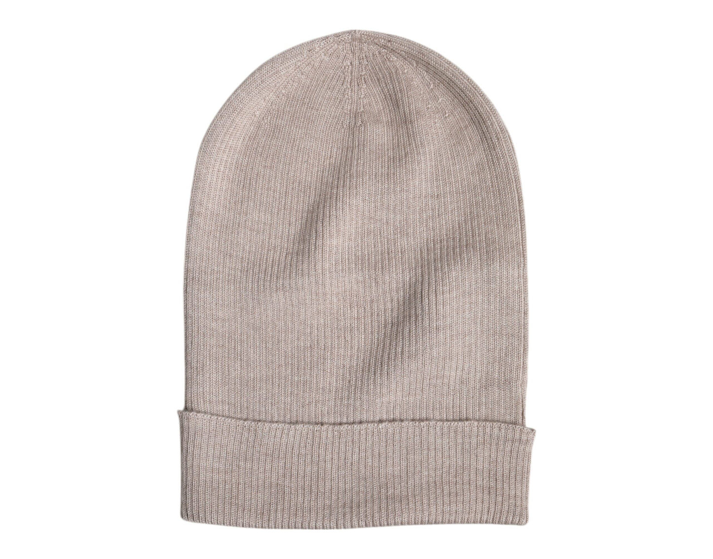 Gorro de invierno de punto de cachemira beige