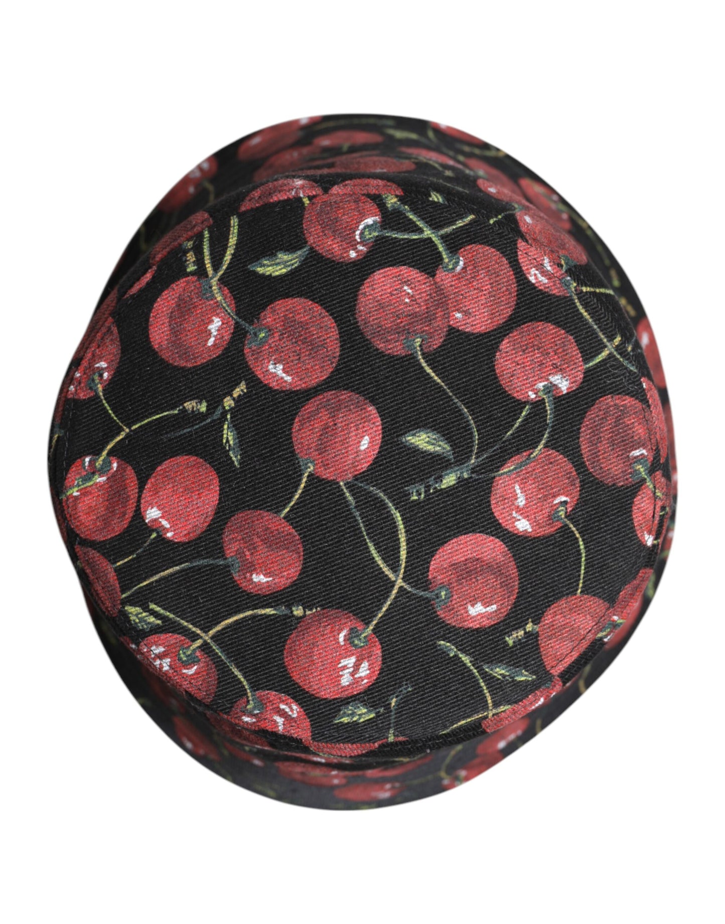 Sombrero de pescador de ala ancha con estampado de algodón negro