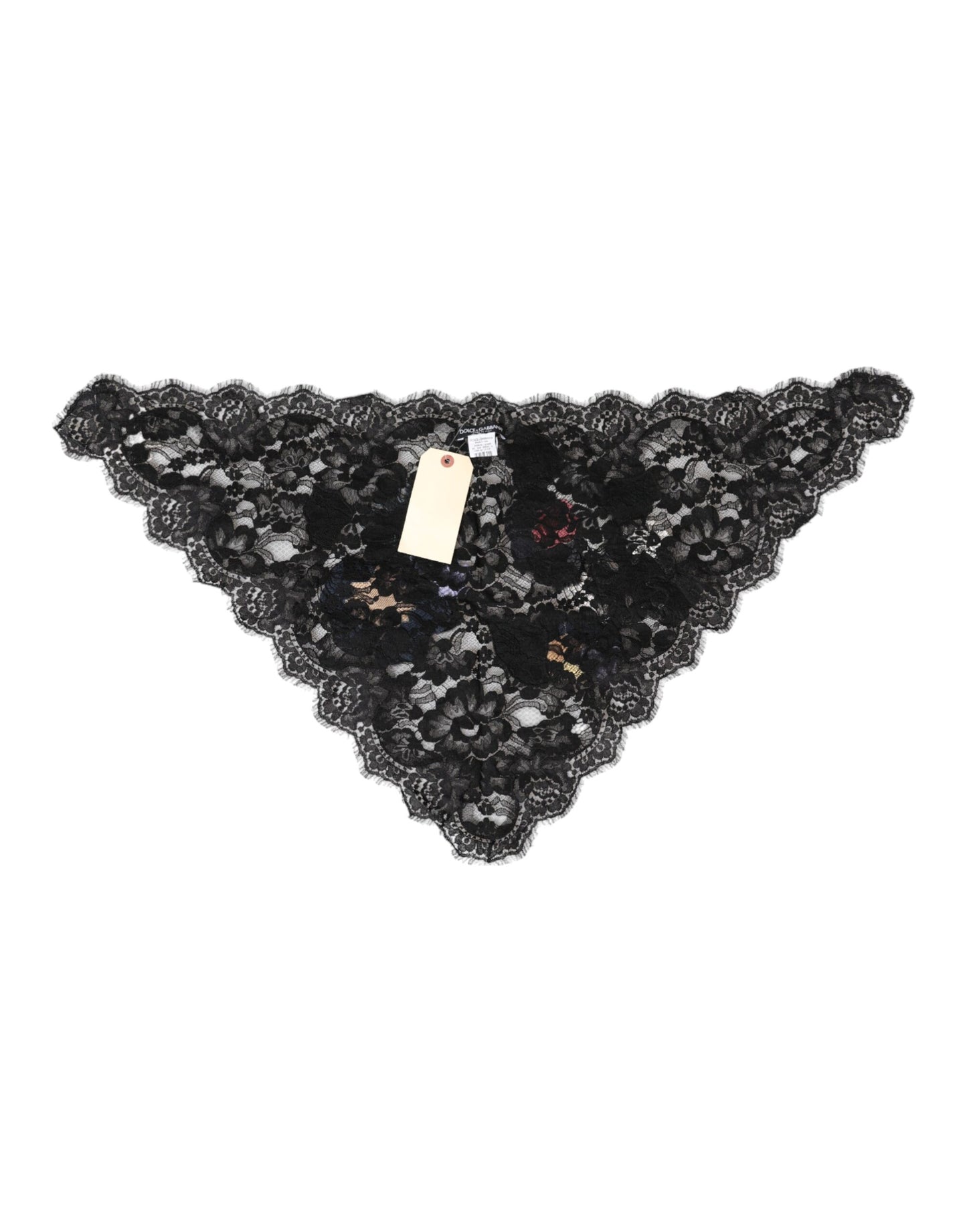 Sombrero de velo de algodón con apliques florales de encaje negro