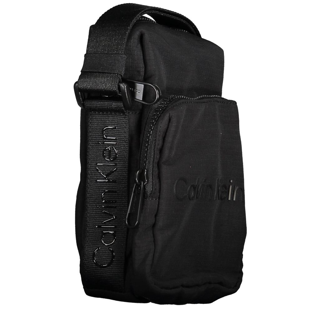 Bolso de hombro de nailon negro para hombre