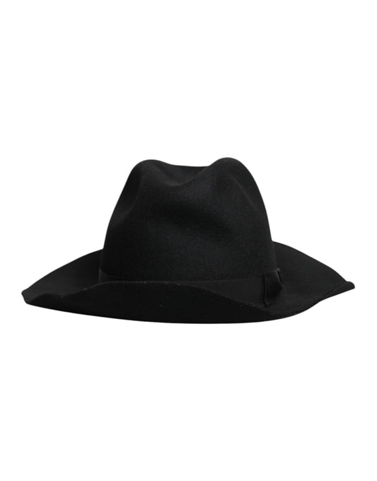 Sombrero fedora trilby de ala ancha negro