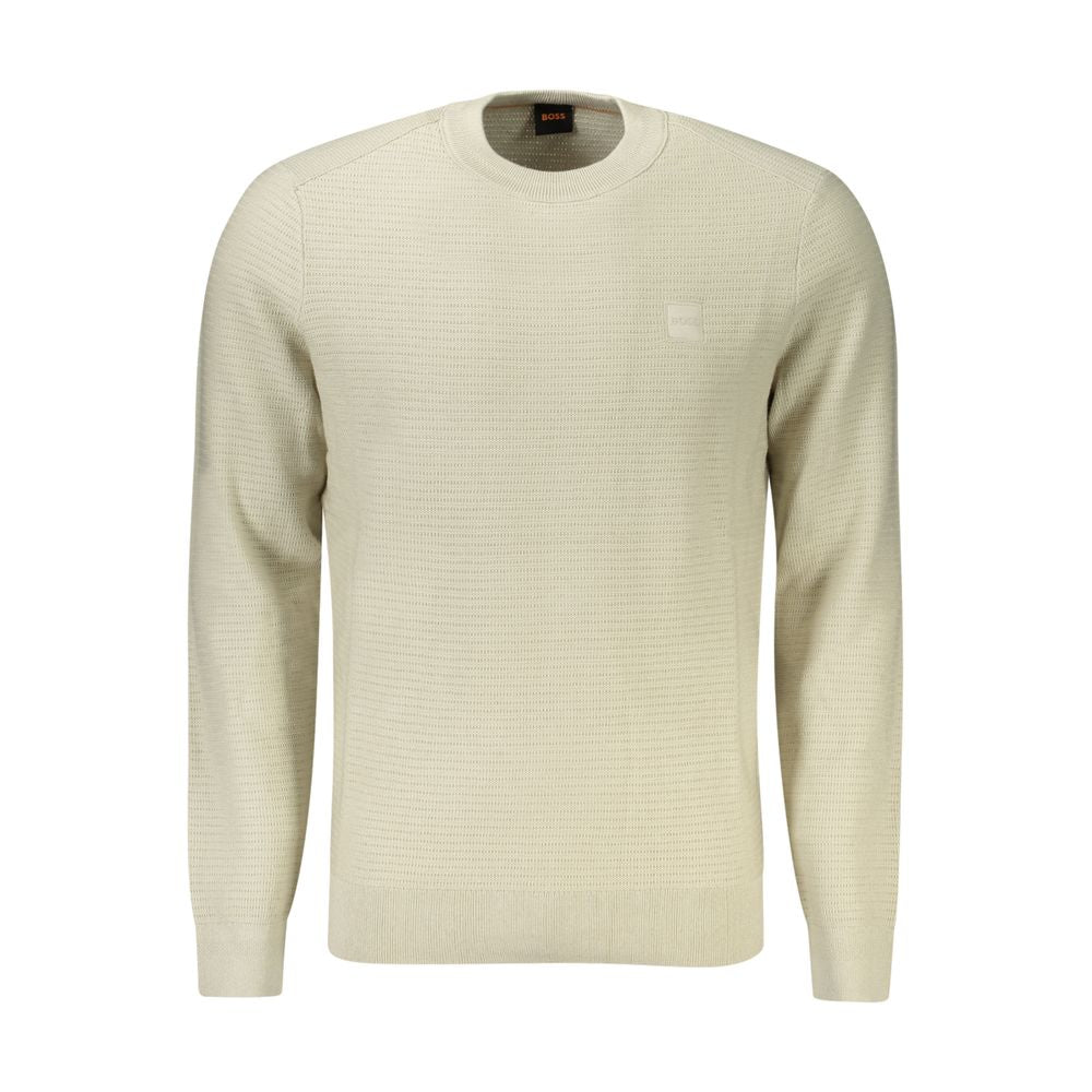 Pull homme en coton beige