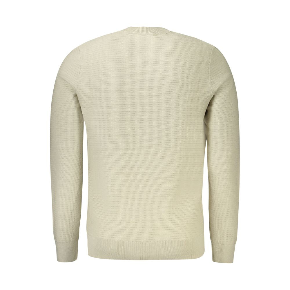 Pull homme en coton beige