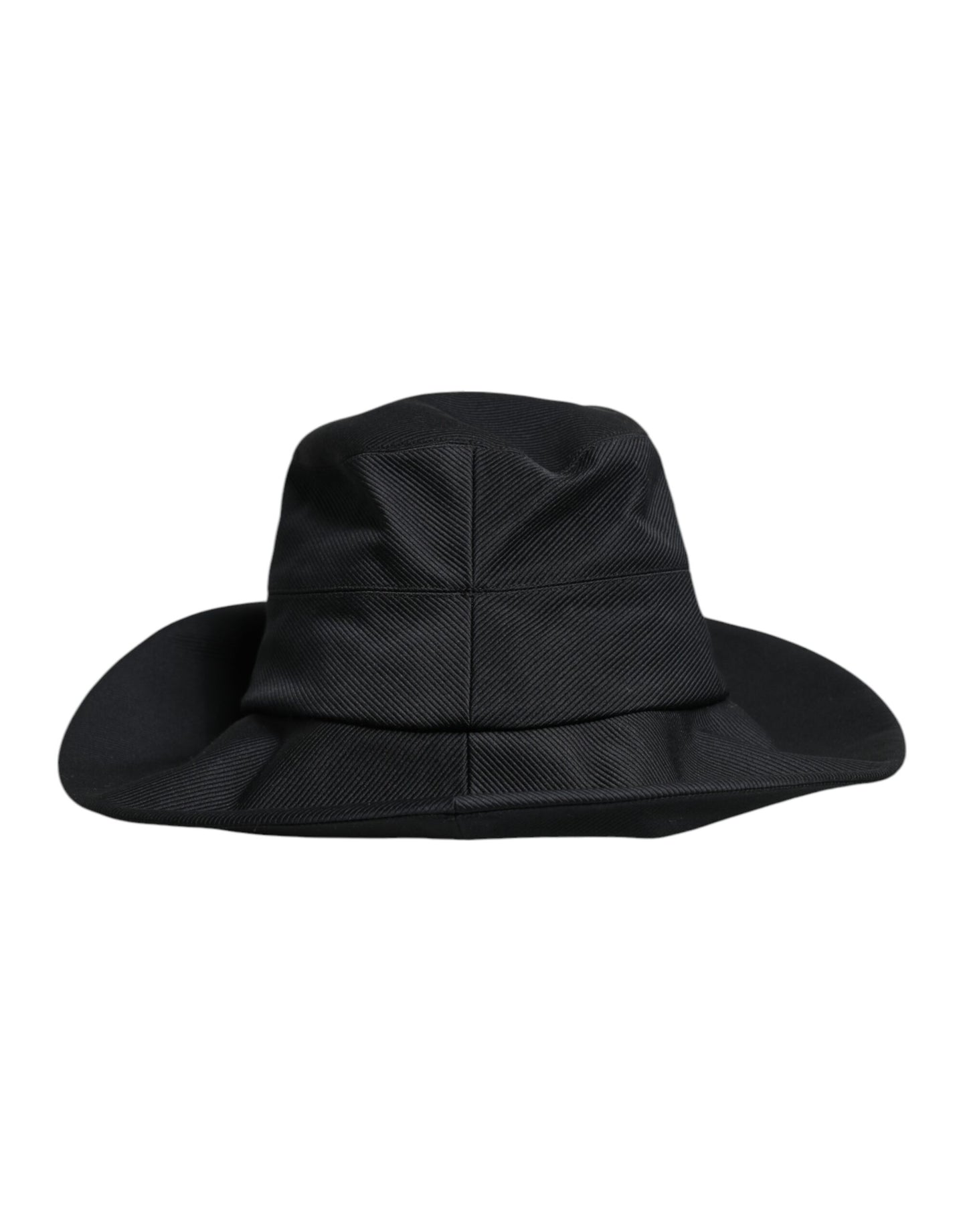 Chapeau Fedora à large bord en coton noir