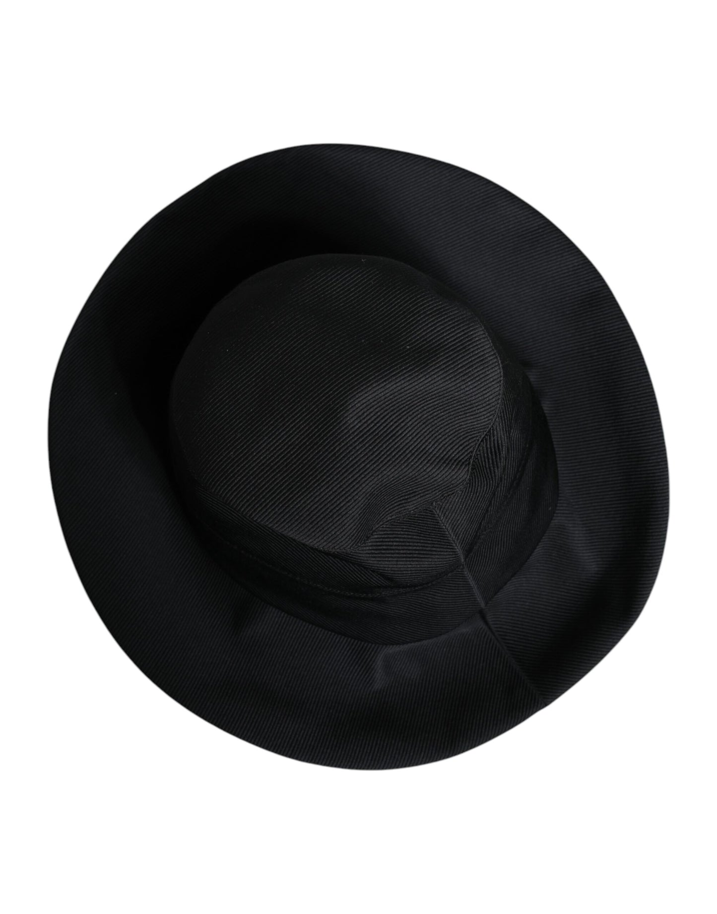 Chapeau Fedora à large bord en coton noir