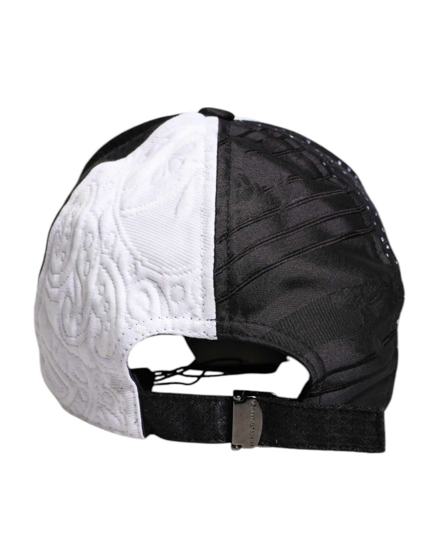 Casquette de baseball à pois blancs et noirs avec plumes