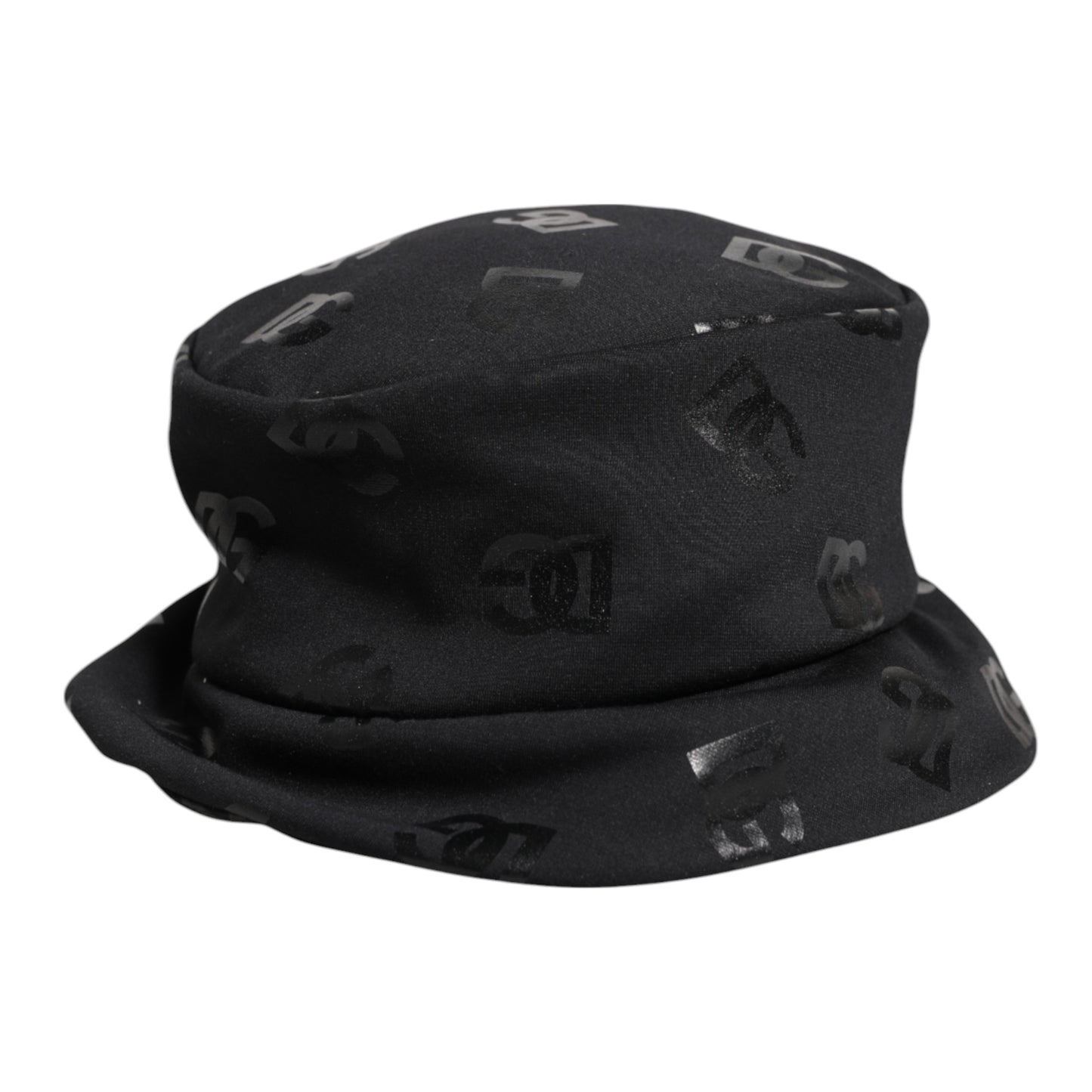 Bob jacquard en polyester noir avec monogramme DG