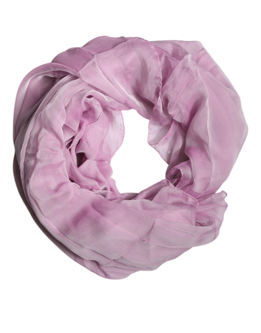 Pink Silk Rectangle Women Wrap Shawl Scarf