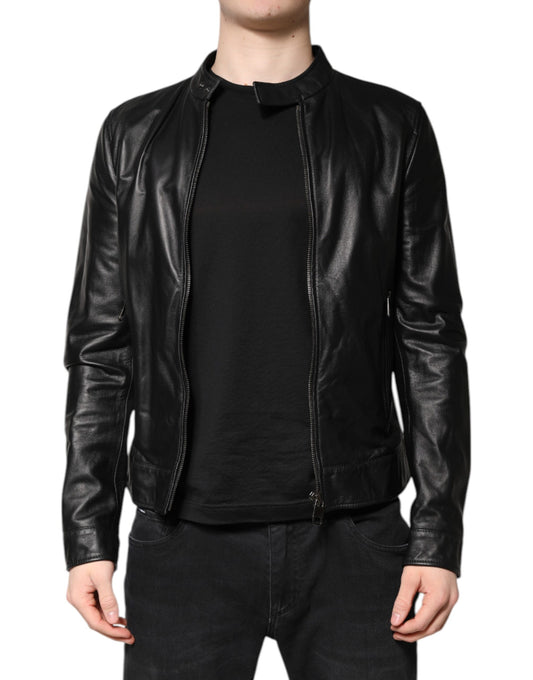 Black Sheep Leather Biker Full Zip Jacket
