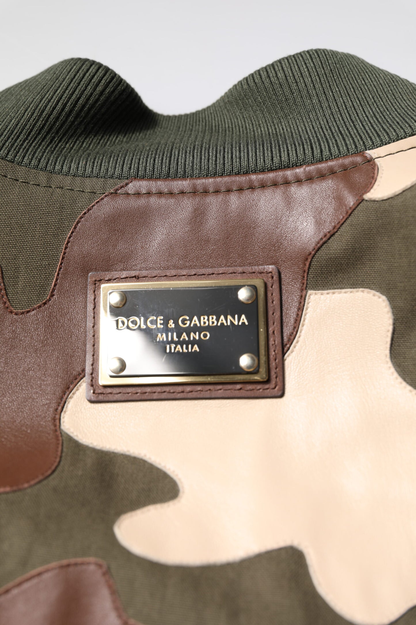 Chaqueta bomber de algodón multicolor con cremallera completa