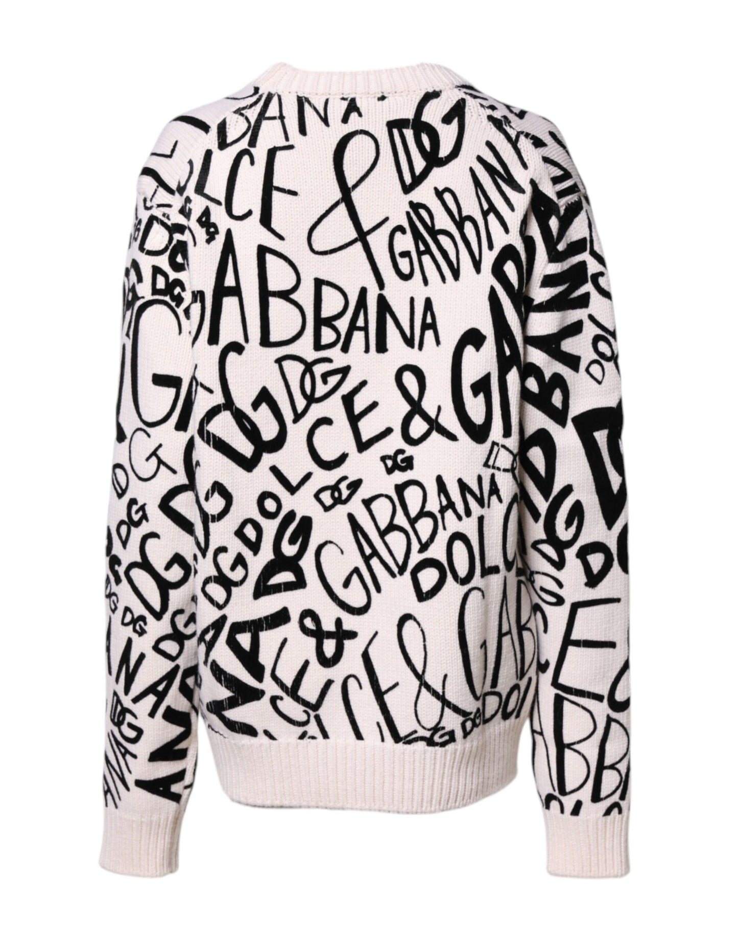 Pull femme blanc et noir avec logo imprimé