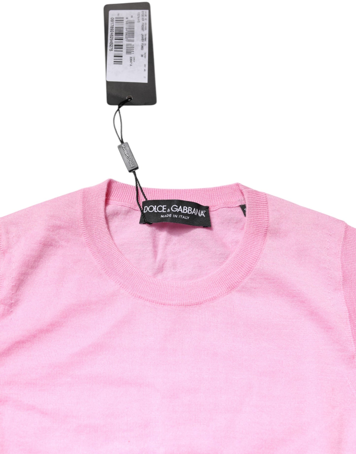 Camiseta sin mangas de cuello redondo de cachemira rosa