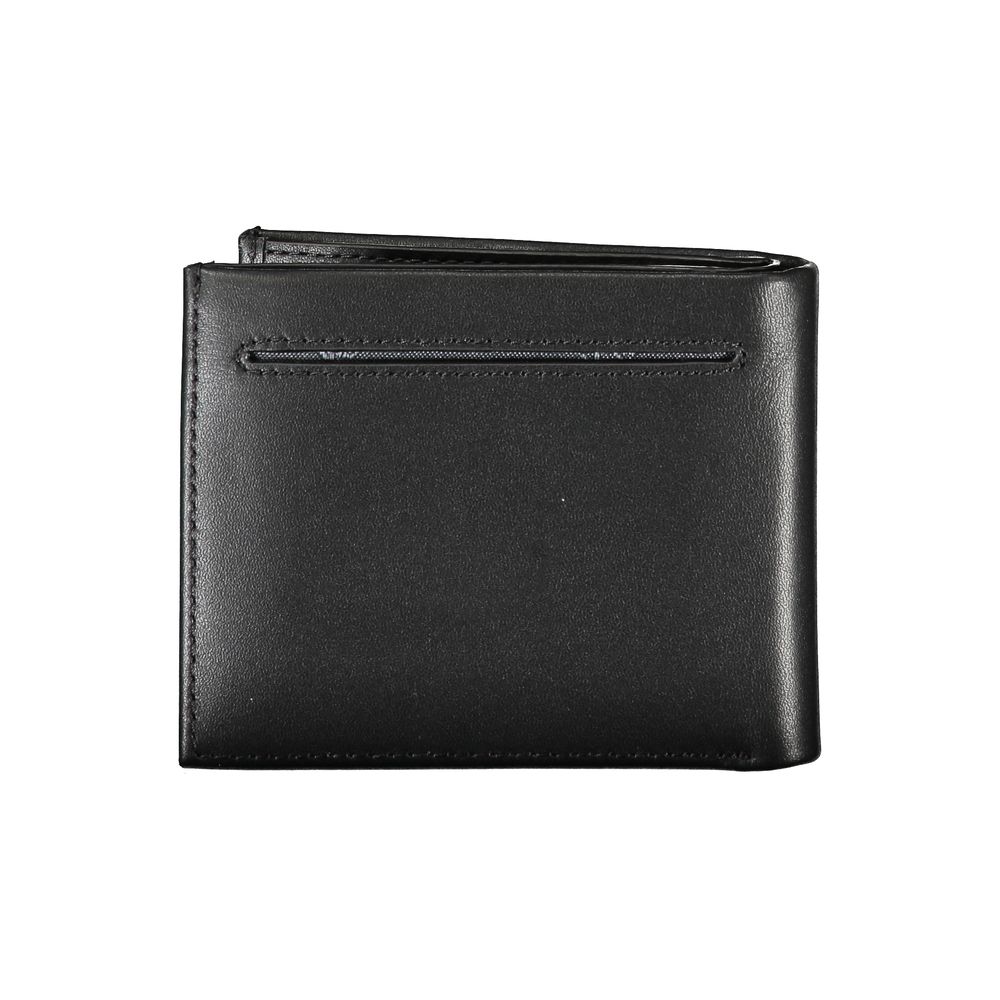 Elegante billetera plegable de cuero con bloqueo RFID