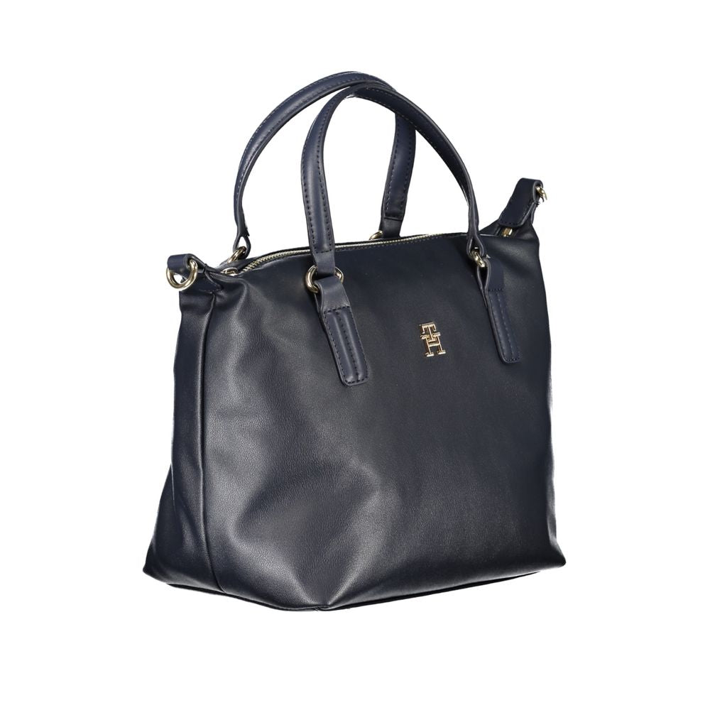 Sac à main en polyester bleu