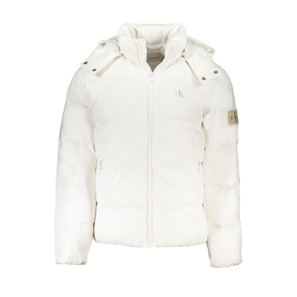 Chaqueta de poliamida blanca