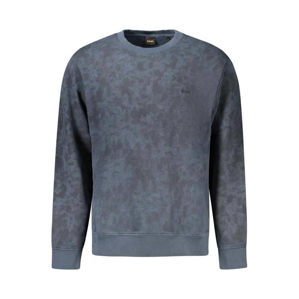 Pull homme en coton bleu