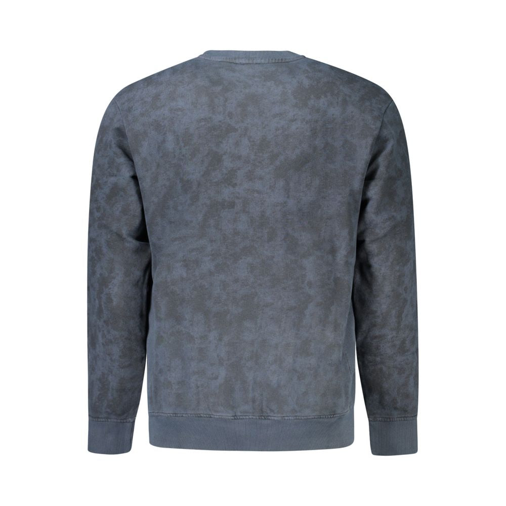 Pull homme en coton bleu